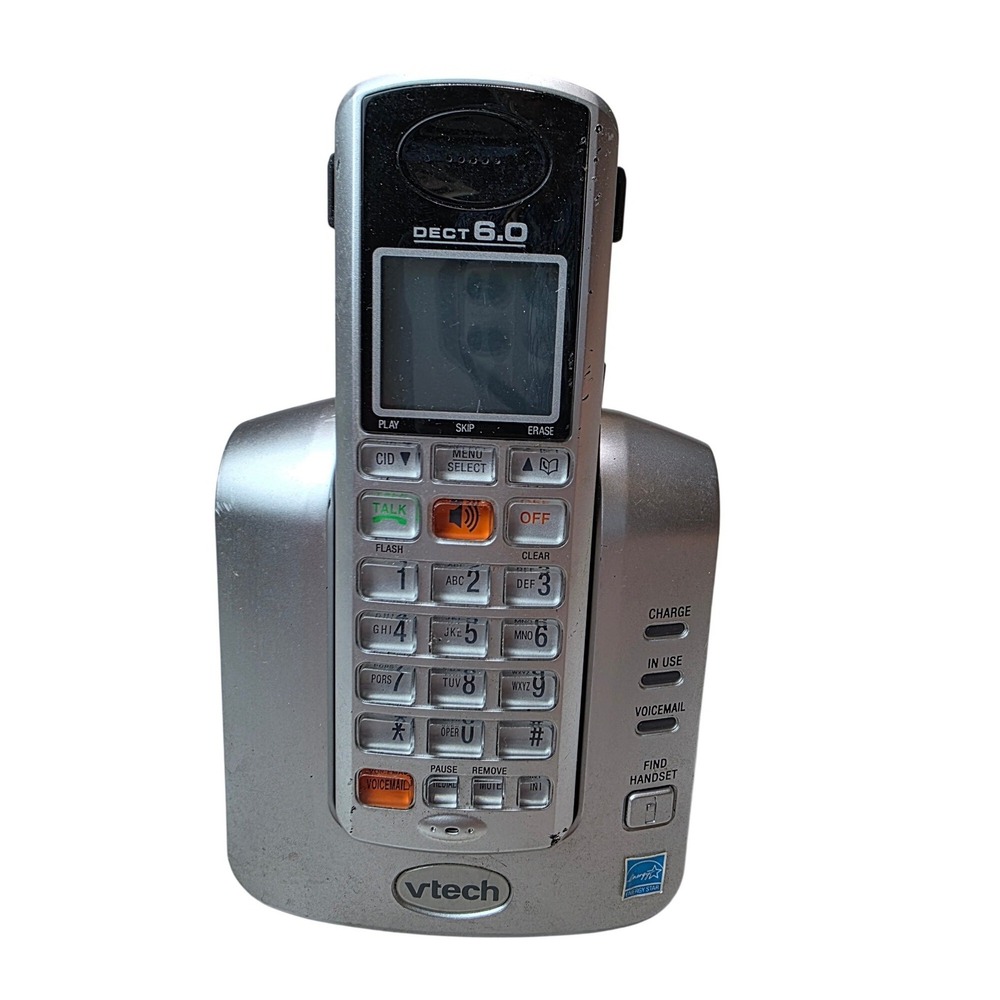 VTech DECT 6.0 Cordless Phone with Answering System‎ Silver Black TM3111-2 W1